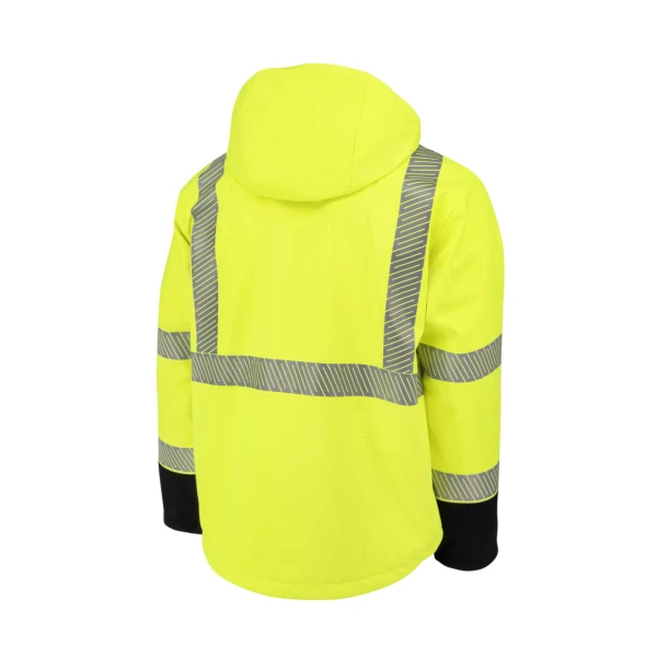 Type R Class 3 Softshell Ripstop Jacket - Hi-Vis Green #SJ322B-3ZGS-Logo (Logo Included) - Image 14