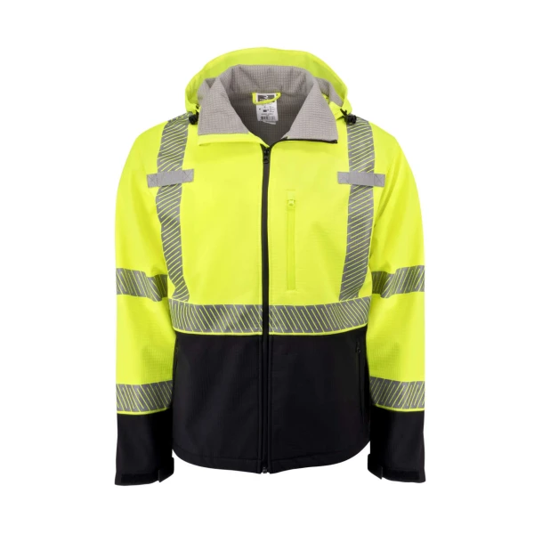 Type R Class 3 Softshell Ripstop Jacket - Hi-Vis Green #SJ322B-3ZGS-Logo (Logo Included) - Image 15