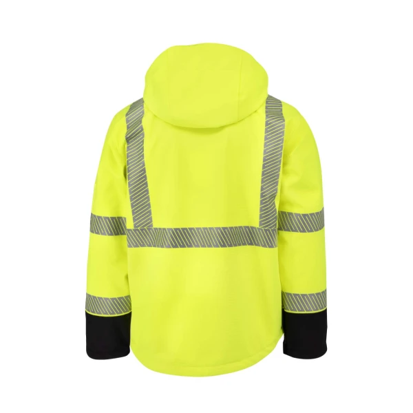 Type R Class 3 Softshell Ripstop Jacket - Hi-Vis Green #SJ322B-3ZGS-Logo (Logo Included) - Image 16