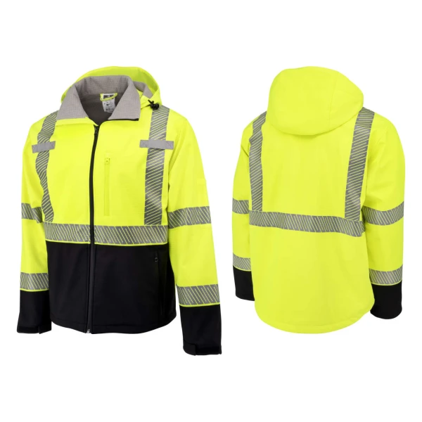 Type R Class 3 Softshell Ripstop Jacket - Hi-Vis Green #SJ322B-3ZGS-Logo (Logo Included) - Image 17