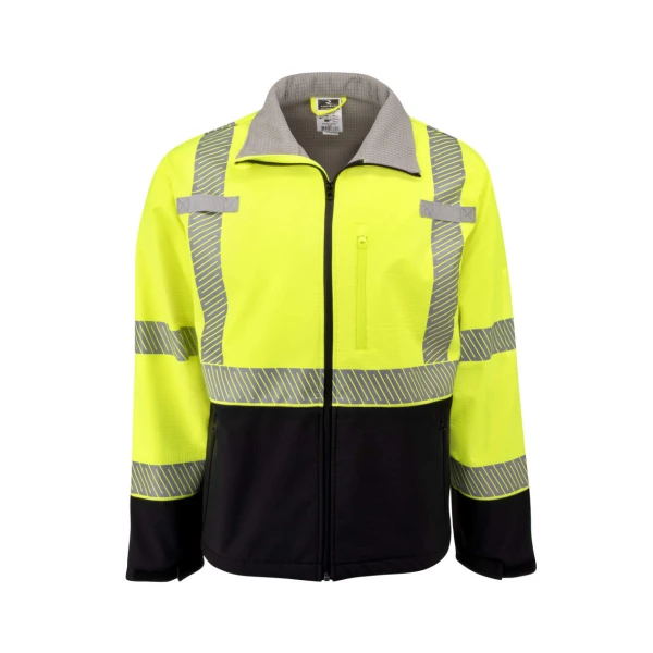 Type R Class 3 Softshell Ripstop Jacket - Hi-Vis Green #SJ322B-3ZGS-Logo (Logo Included) - Image 18