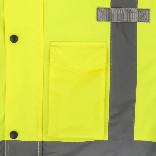 Class 3 Economy Parka with Quilted Lining - Hi-Vis Green / Black #SJ411QB-3ZGS-Logo (Logo Included) - Image 5