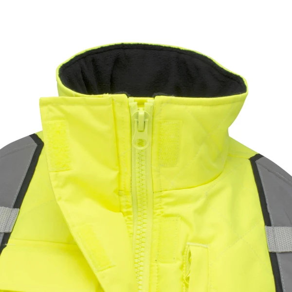 Women's Class 3 Quilted Bomber Jacket - Green/ Orange #SJ930-3-Logo (Logo Included) - Image 2