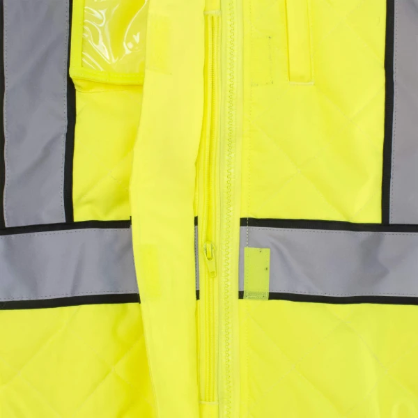 Women's Class 3 Quilted Bomber Jacket - Green/ Orange #SJ930-3-Logo (Logo Included) - Image 4