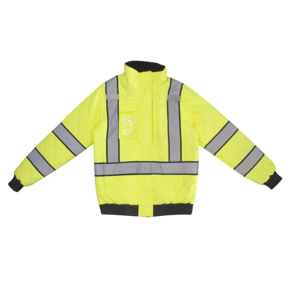 Women's Class 3 Quilted Bomber Jacket - Green/ Orange #SJ930-3-Logo (Logo Included) - Image 9