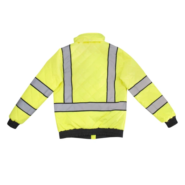 Women's Class 3 Quilted Bomber Jacket - Green/ Orange #SJ930-3-Logo (Logo Included) - Image 10