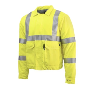 High Visibility FR Jacket with FR InsulAir® Quilted Lining - Fluorescent Yellow #VM7JBL3FY-Logo (S-XL) (Logo Included)
