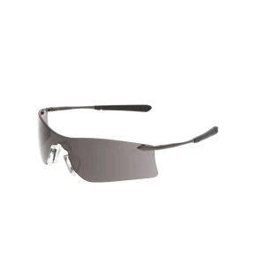 T4 Series Safety Glasses with Gray Lens UV-AF® Anti-Fog Coating Curved Frameless Lens Design, MOQ 12, #T4112AF