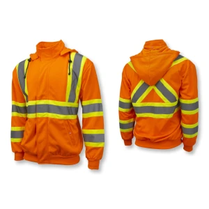 High Neck Zip Front X-Back Hooded Sweatshirt, 1 EA #SW01X-2