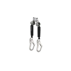 V-TEC WEB PFL, 6', twin-leg, 36CL small snaphook, twin link aluminum triple action carabiner (top) #VTOHW-012-RF-A