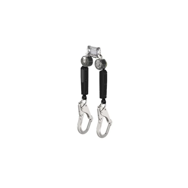 V-TEC WEB PFL, 6', twin-leg, 36CL small snaphook, twin link aluminum triple action carabiner (top) #VTOHW-012-RF-A