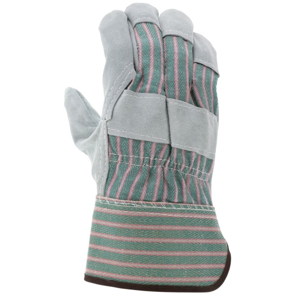 Leather Palm Work Gloves - Competitive Value C Grade Split Shoulder Leather - 2.5 Inch Rubberized Safety Cuff , 1DZ #1230 - Image 3