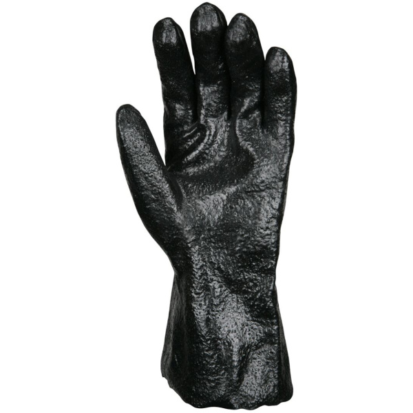 PVC Coated Work Gloves - Single Dipped with Rough Black PVC - Soft Interlock Lining - Interlock Lining is Comfortable and Soft to the Touch, 1 DZ #6212R - Image 3