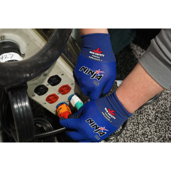 Ninja® Lite Work Gloves - 18 Gauge Blue Nylon Shell, 1 DZ #N9696 - Image 4