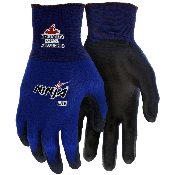 Ninja® Lite Work Gloves - 18 Gauge Blue Nylon Shell, 1 DZ #N9696 - Image 2