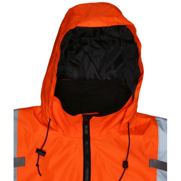 Two Tone Value Bomber Quilted Rain Jacket with Silver Reflective Stripes, Type R Class 3, 1 EA #VBBQCL3 - Image 7