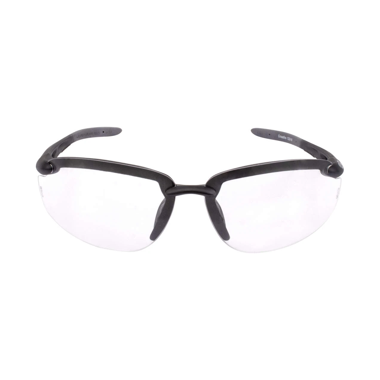 Crossfire ES5W Premium Safety Eyewear, Matte Black Frame, Clear Lens, MOQ 12, #1224W - Image 5
