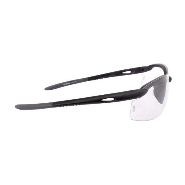 Crossfire ES5W Premium Safety Eyewear, Matte Black Frame, Clear Lens, 1 DZ #1224W - Image 7