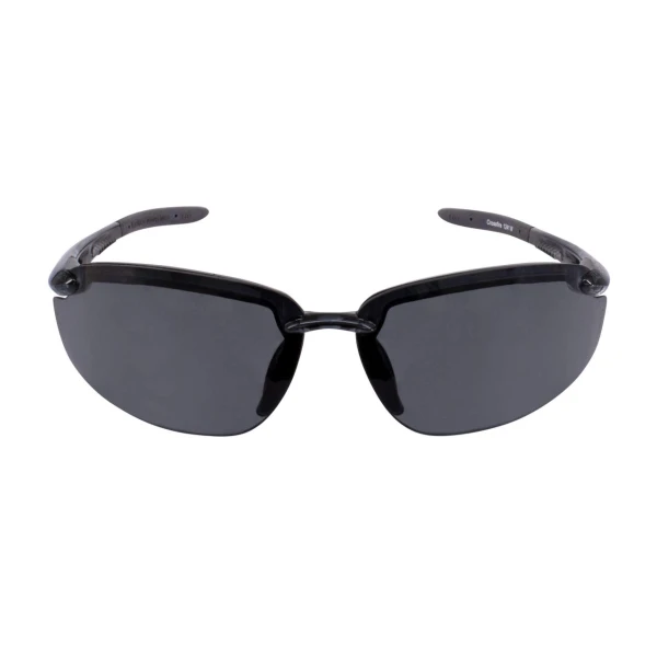 Crossfire ES5W Premium Safety Eyewear, Crystal Black Frame, Smoke Lens, MOQ 12, #1241W - Image 6