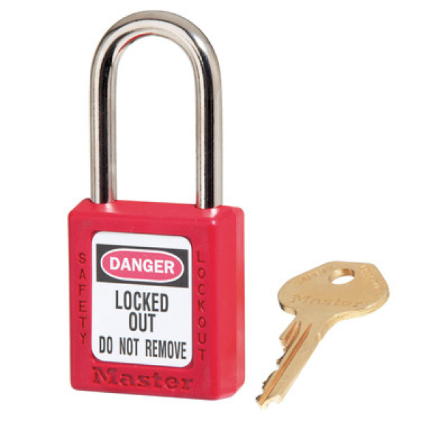Zenex™ Thermoplastic Safety Padlock #410RED