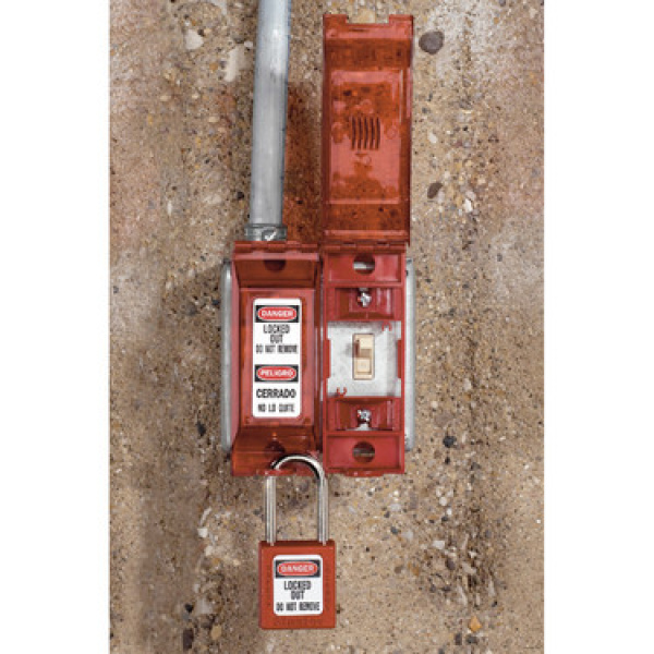 Zenex™ Thermoplastic Safety Padlock #410RED - Image 2