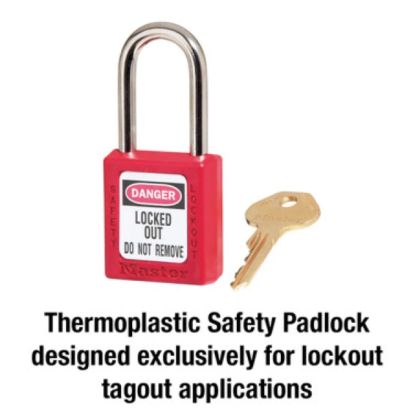 Zenex™ Thermoplastic Safety Padlock #410RED - Image 6