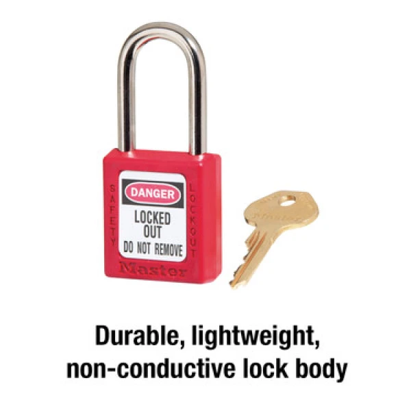 Zenex™ Thermoplastic Safety Padlock #410RED - Image 5