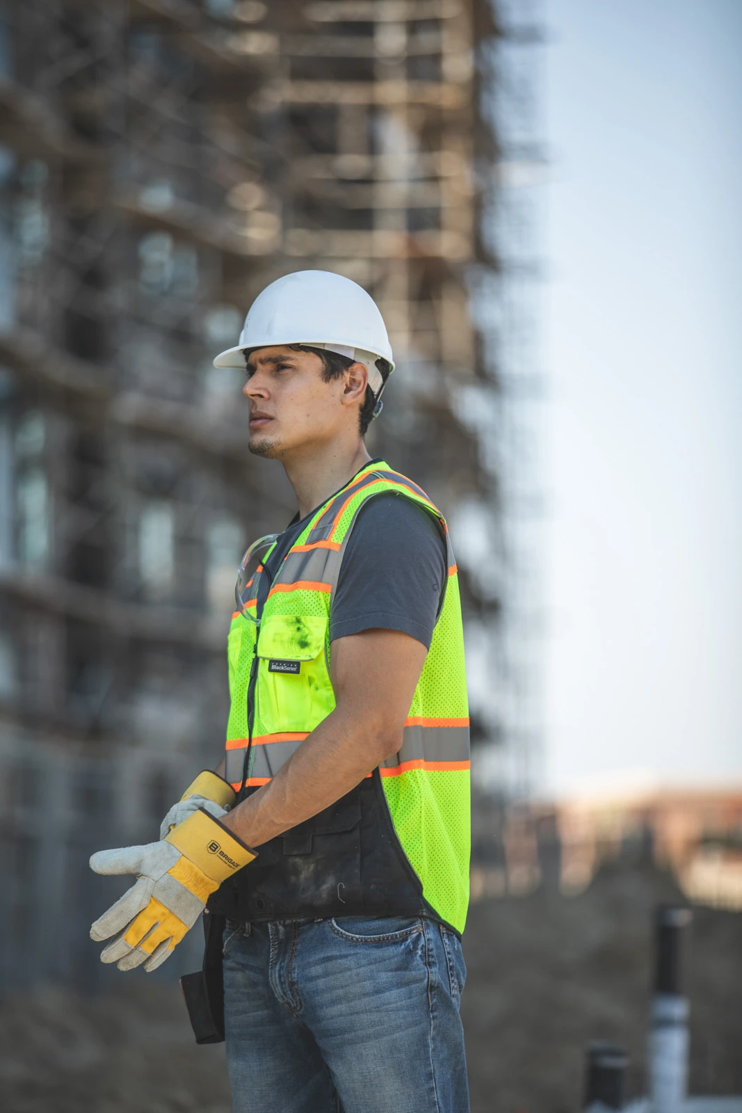 Premium Black Bottom Vest, Lime, 1 EA #1515 - Image 2