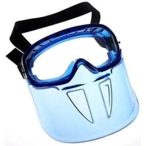V90 Shield with Monogoggle™ XTR OTG Goggles, Universal, Clear Lens, Anti-Fog, Blue, 1/EA #18629