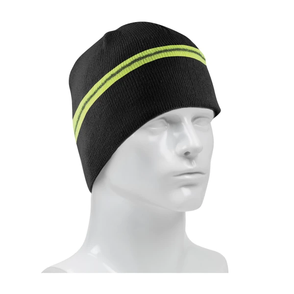 Winter Beannie Cap with Reflective Stripe  #360-BEANNIE - Image 3