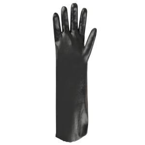 BLACK SINGLE PVC, SMOOTH FINISH, INTERLOCK LINED, 18-INCH, 1 DZ #5018