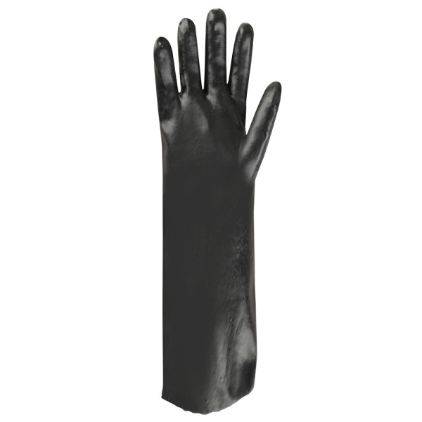 BLACK SINGLE PVC, SMOOTH FINISH, INTERLOCK LINED, 18-INCH, 1 DZ #5018