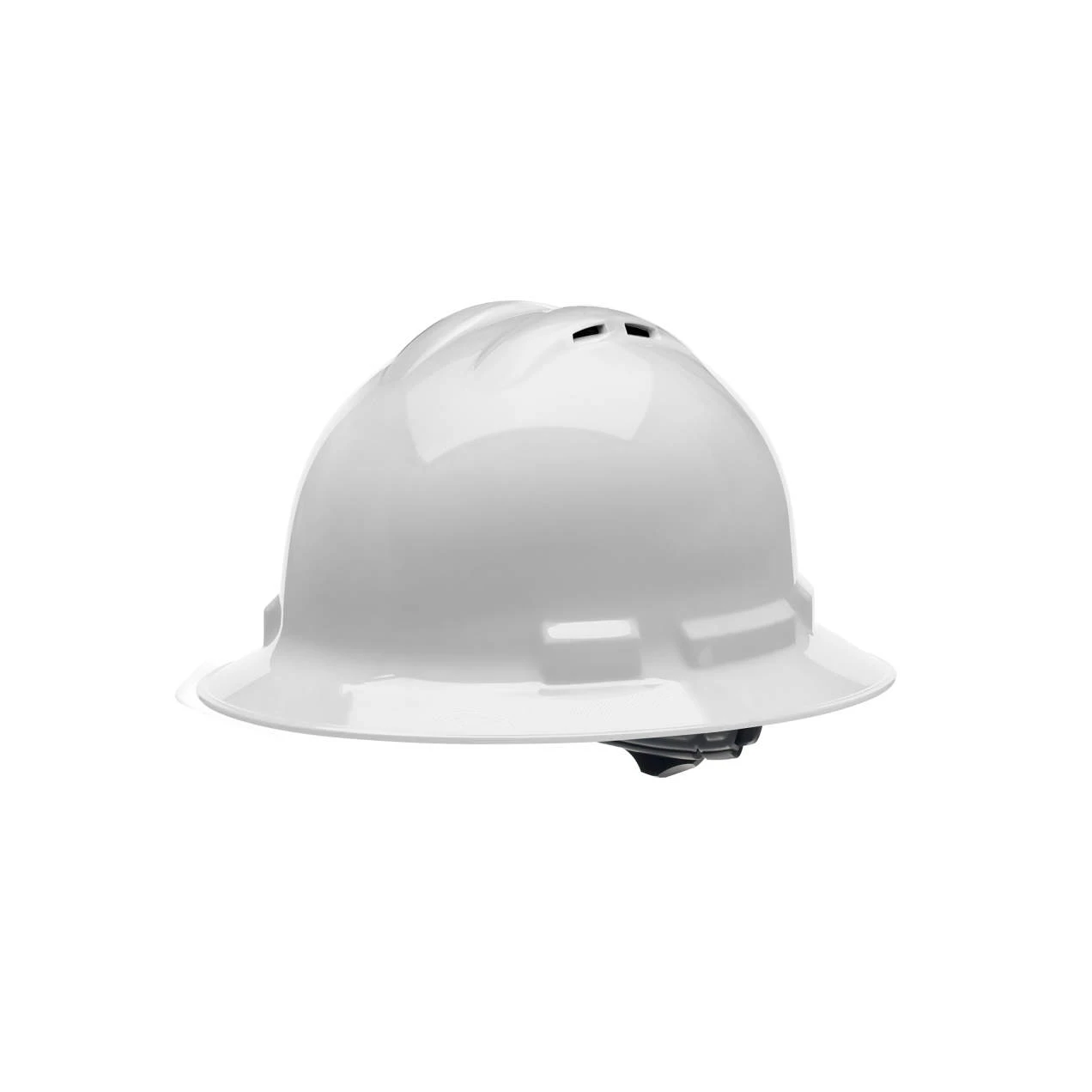 Quartz Vented Full Brim 4 Point Ratchet Hard Hat, White, 1 EA #QHR4V-WHITE
