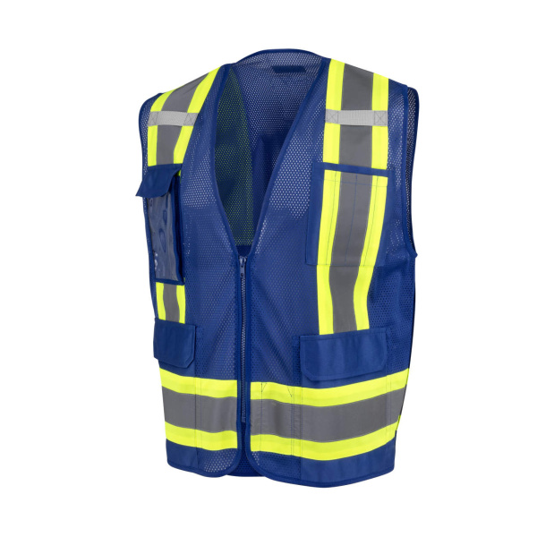 Radians SV6P-1 Type O Class 1 Mesh Surveyor Vest, Blue, 1 EA #SV6P-1 - Image 2