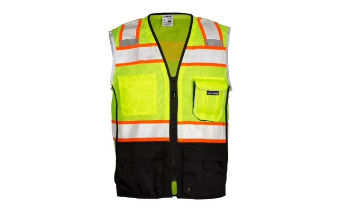 Premium Black Bottom Vest, Lime, 1 EA #1515