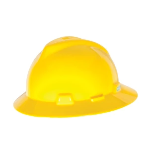 V-Gard Slotted Full-Brim Hat, Yellow, w/Fas-Trac III Suspension #475366