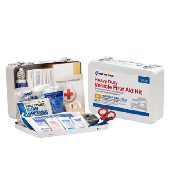 25 Person Vehicle ANSI 2015 Class A+ First Aid Kit, Metal Case #90672 - Image 2