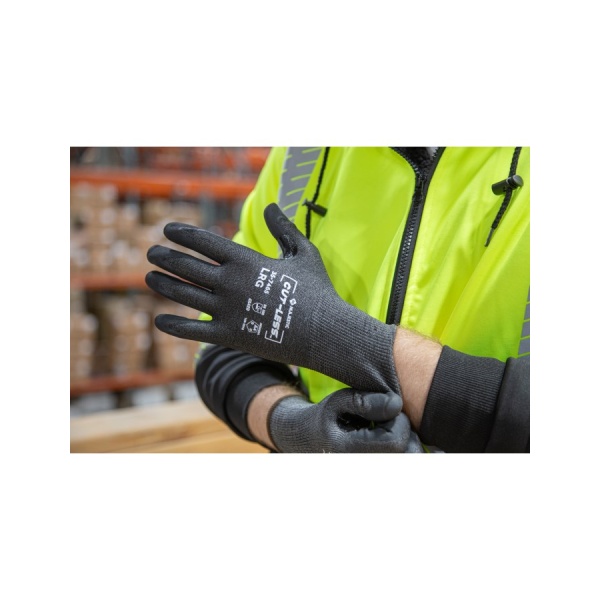 Cut-Less Korplex Glove with Foam Nitrile Palm, 18g, ANSI A4, 1 DZ #35-7465 - Image 5