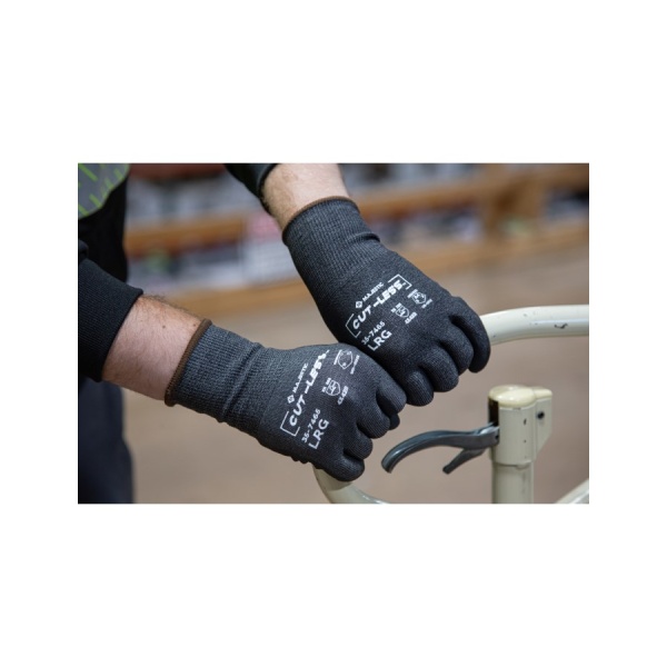 Cut-Less Korplex Glove with Foam Nitrile Palm, 18g, ANSI A4, 1 DZ #35-7465 - Image 4