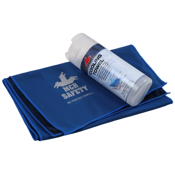 MCR Safety Cooling Gear - 1 Piece Large Blue Cooling Towel, 1 EA #CGT13