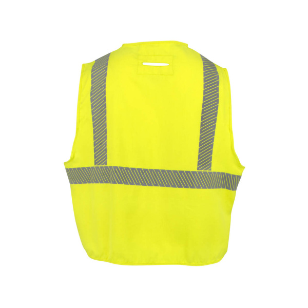 5.7 oz Class 2 AR/FR Vest with Segmented Reflective Tape, Hi-Vis Green, 1 EA #SV99A-2SZGSFR-(M-XL) - Image 5