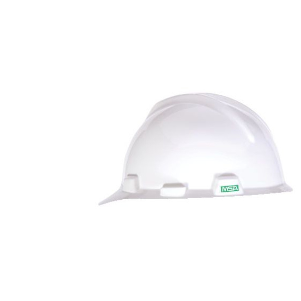V-Gard Slotted Cap, White, w/Fas-Trac III Suspension, White, 1 EA #477482-Logo (Logo Included)