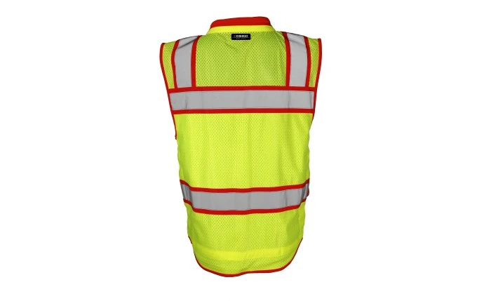 Class 2 Color Contrast High Performance Surveyors Vest, Lime/Red , 1 EA #S5043 - Image 2