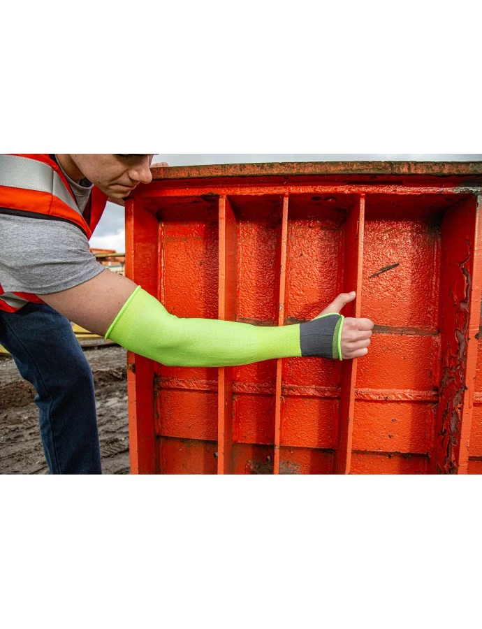 Cut-Less Korplex Cut Resistant Sleeves w/ Thumb Hole, ANSI A4, Pair #3142 - Image 2