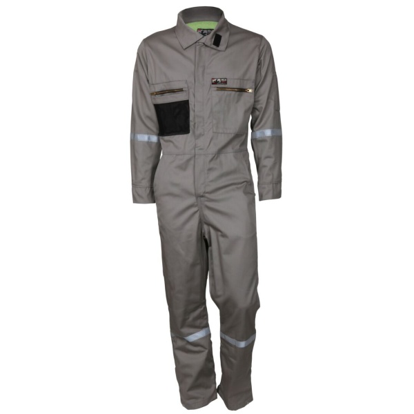Summit Breeze® Flame Resistant (FR) Coverall - Gray 7-ounce Cotton Material, Chest Size (38 - 50), 1 EA #SBC2011 - Image 7
