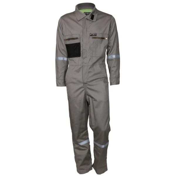 Summit Breeze® Flame Resistant (FR) Coverall - Gray 7-ounce Cotton Material, Chest Size (52 - 64), 1 EA #SBC2011 - Image 7