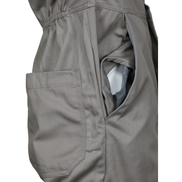 Summit Breeze® Flame Resistant (FR) Coverall - Gray 7-ounce Cotton Material, Chest Size (52 - 64), 1 EA #SBC2011 - Image 10