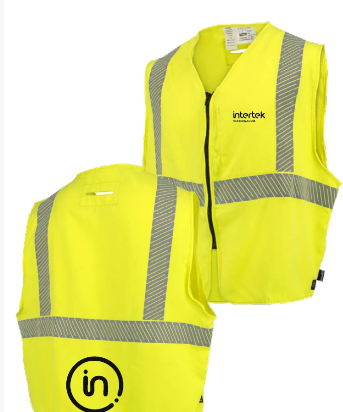 5.7 oz Class 2 AR/FR Vest with Segmented Reflective Tape, Hi-Vis Green, 1 EA #SV99A-2SZGSFR-(M-XL)-LOGO-ITK (Intertek Logo Included)