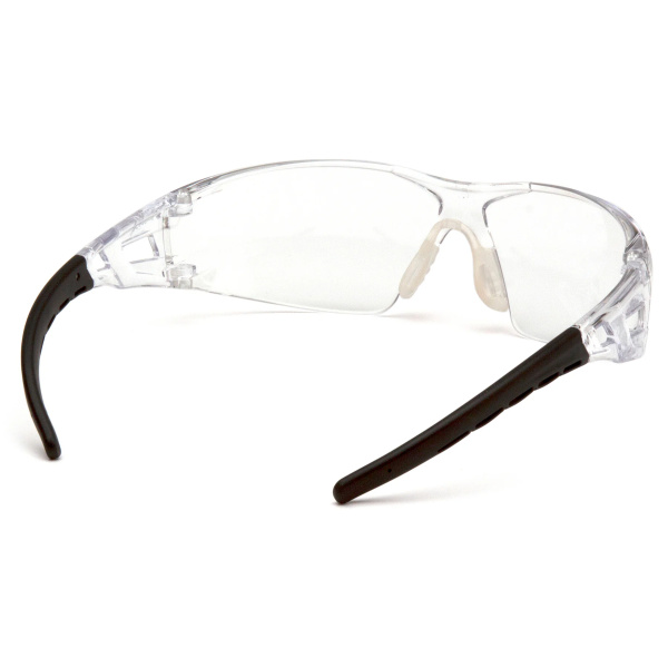 Fyxate Safety Glasses - Clear Lens - H2X AntiFog, Dielectric.  Rubber temple tips and nosepiece.  Single wraparound lens.MOQ 12 #SB10210ST - Image 2