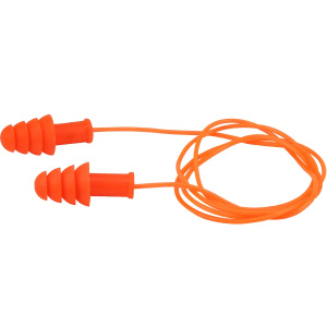 Reusable TPR Corded Ear Plugs - NRR 27 / SNR 33,  100/BX #267-HPR400C